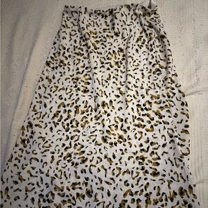 Audrey Black and Tan Leopard Skirt